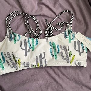 Cupshe -CACTUS LOVER STRAPPY BIKINI TOP